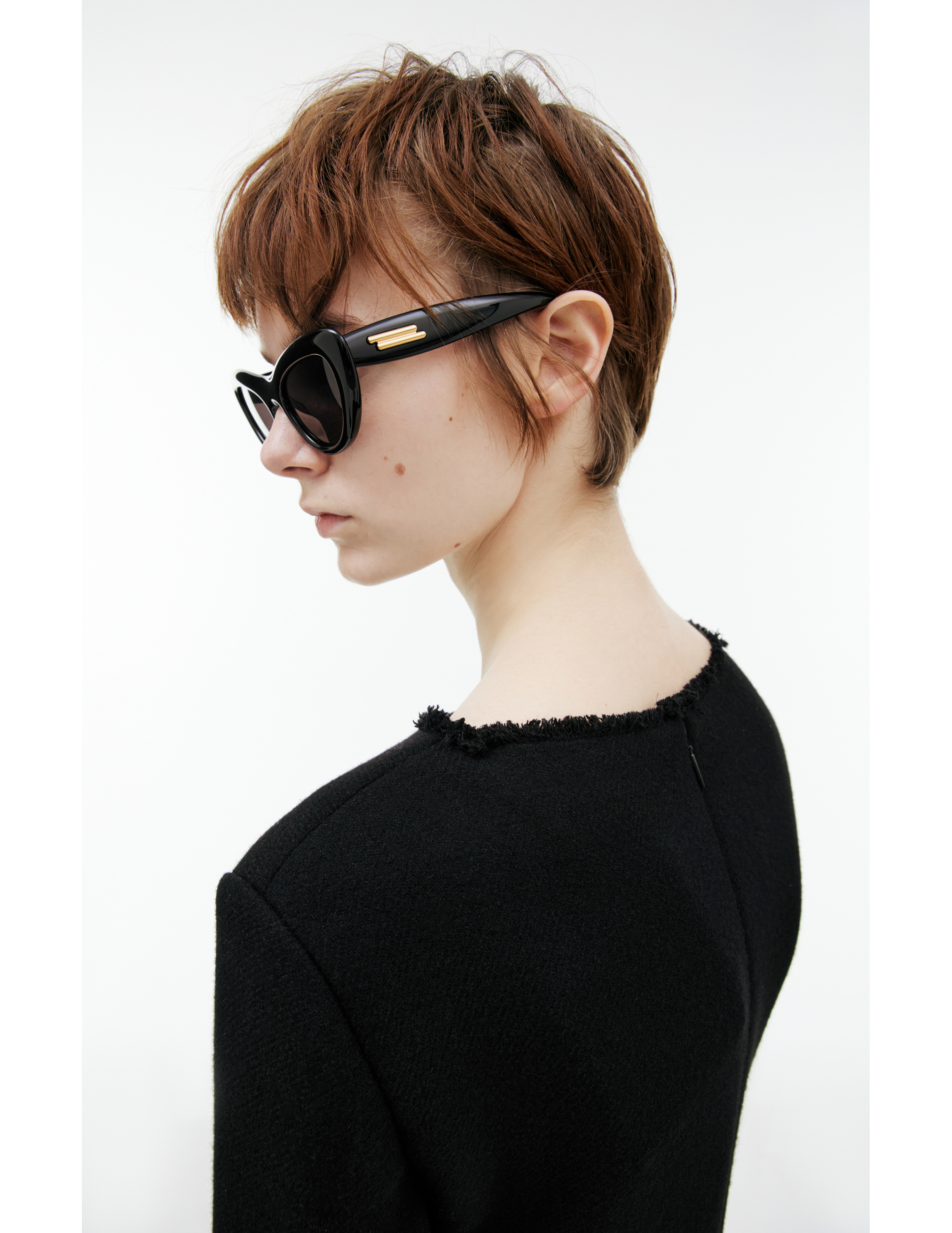 THE ROW DRESS WITH RAW COLLAR